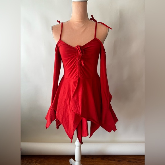 Dolls Kill current mood F is For Fairies™ Handkerchief Dress - Red - Picture 1 of 10